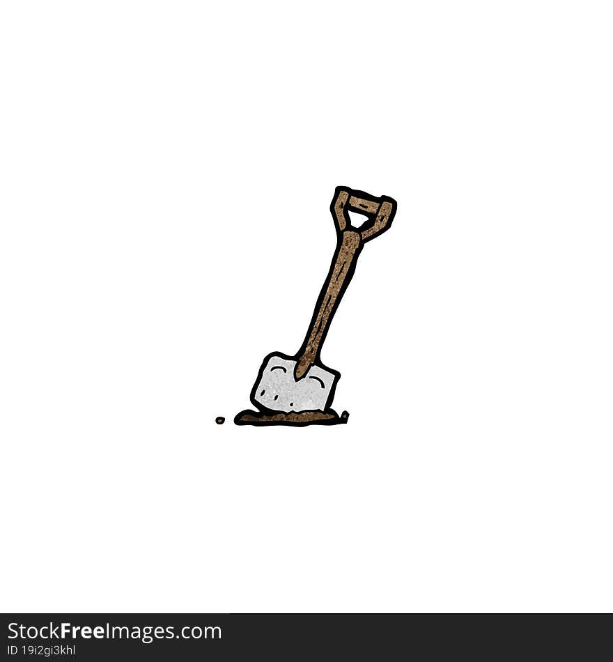 cartoon garden spade