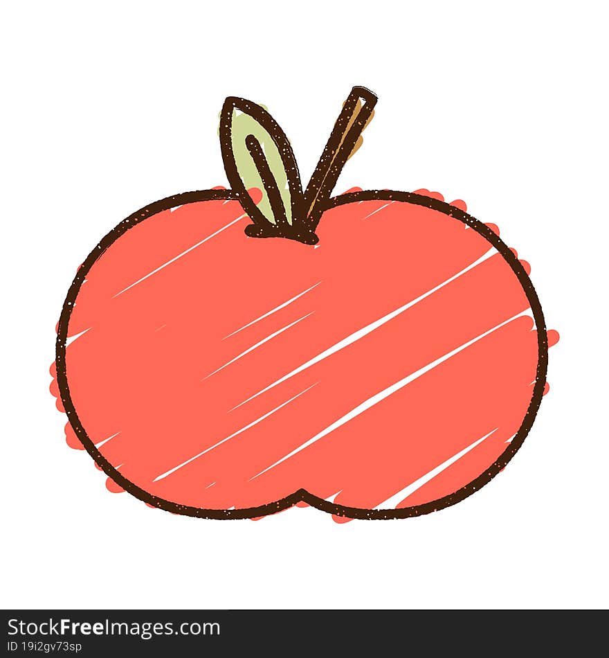 Apple Chalk Drawing