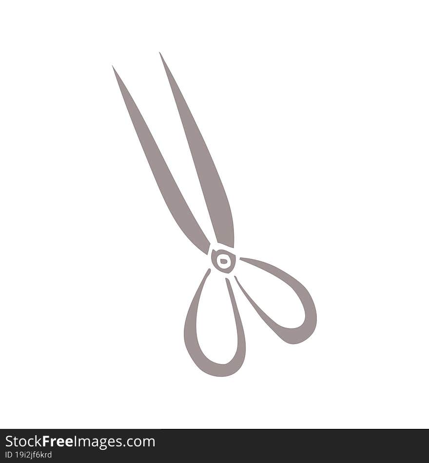 cartoon doodle scissors