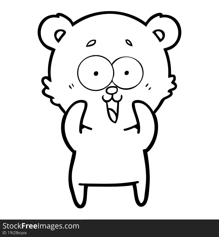 laughing teddy  bear cartoon. laughing teddy  bear cartoon