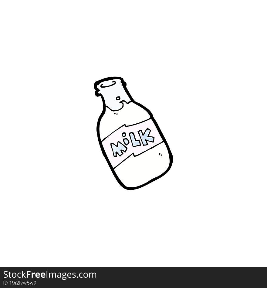 cartoon milk bottle