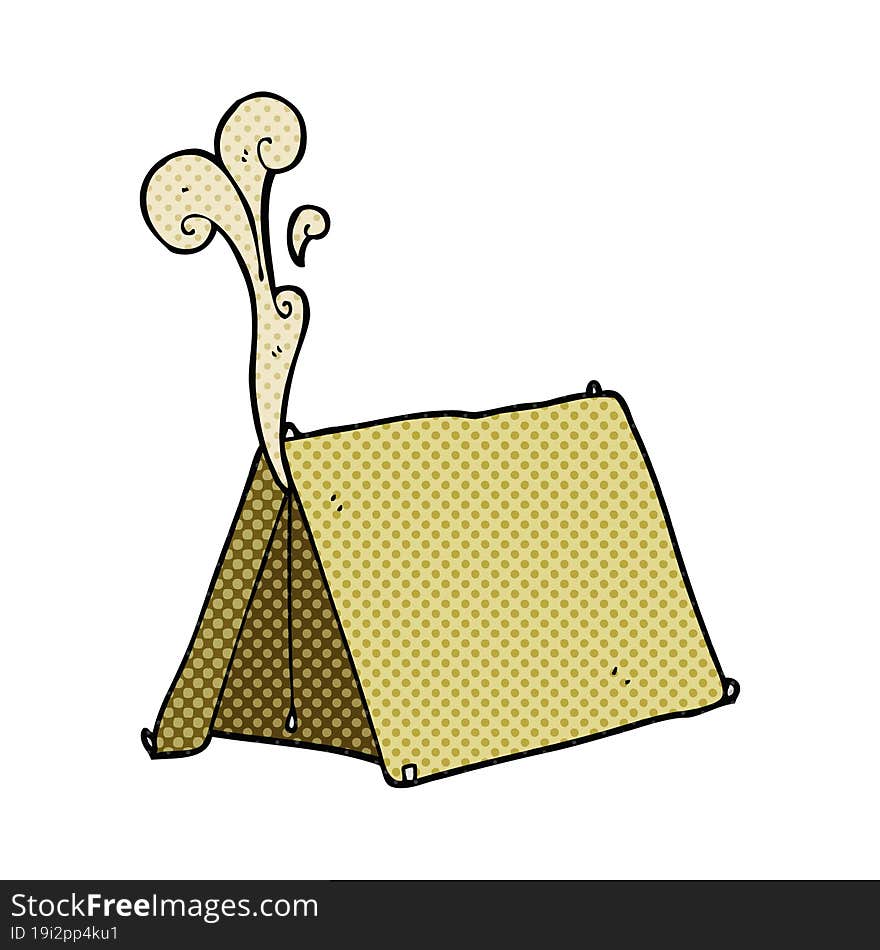 cartoon old smelly tent