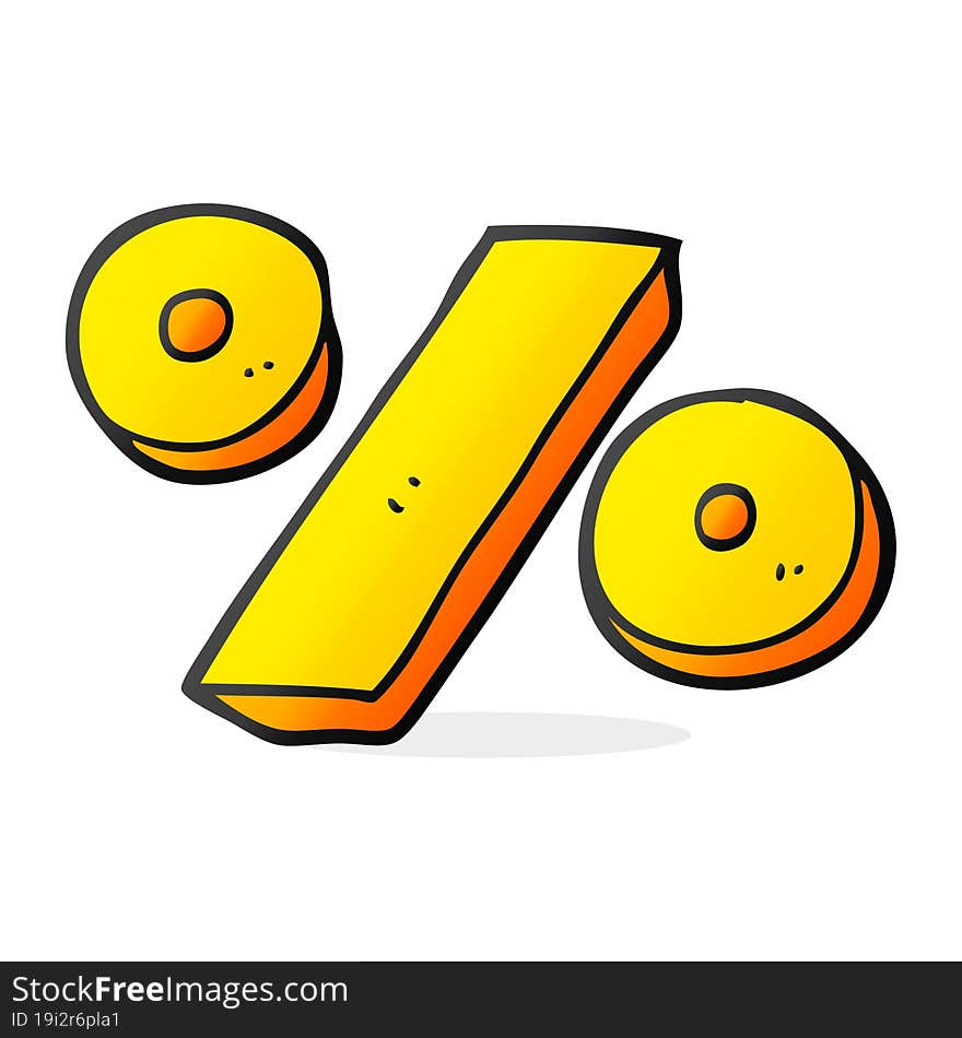 cartoon percentage symbol