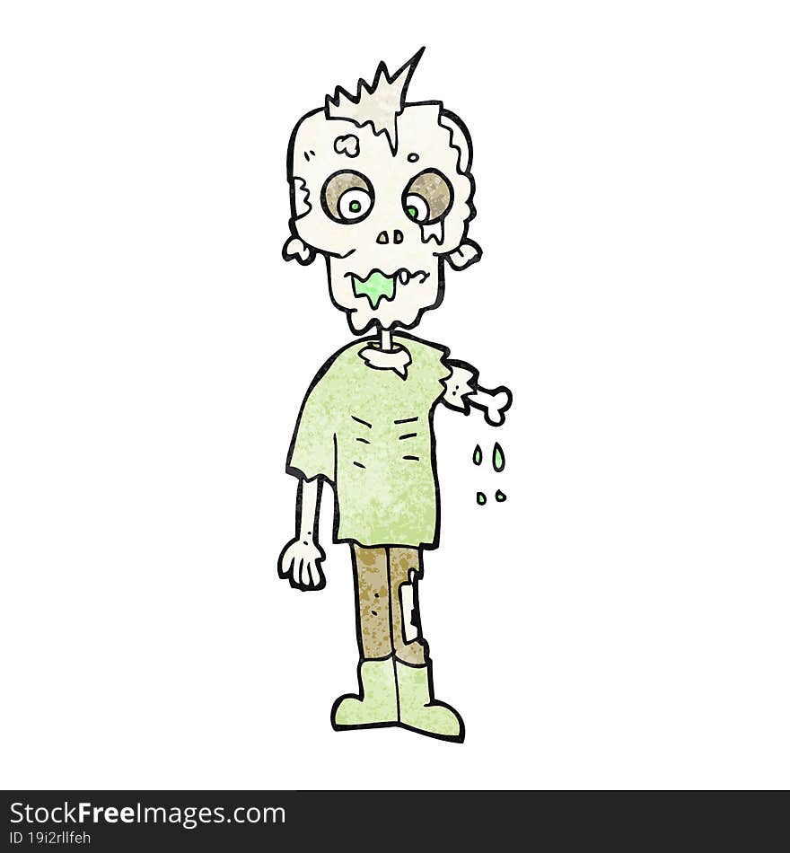 textured cartoon zombie