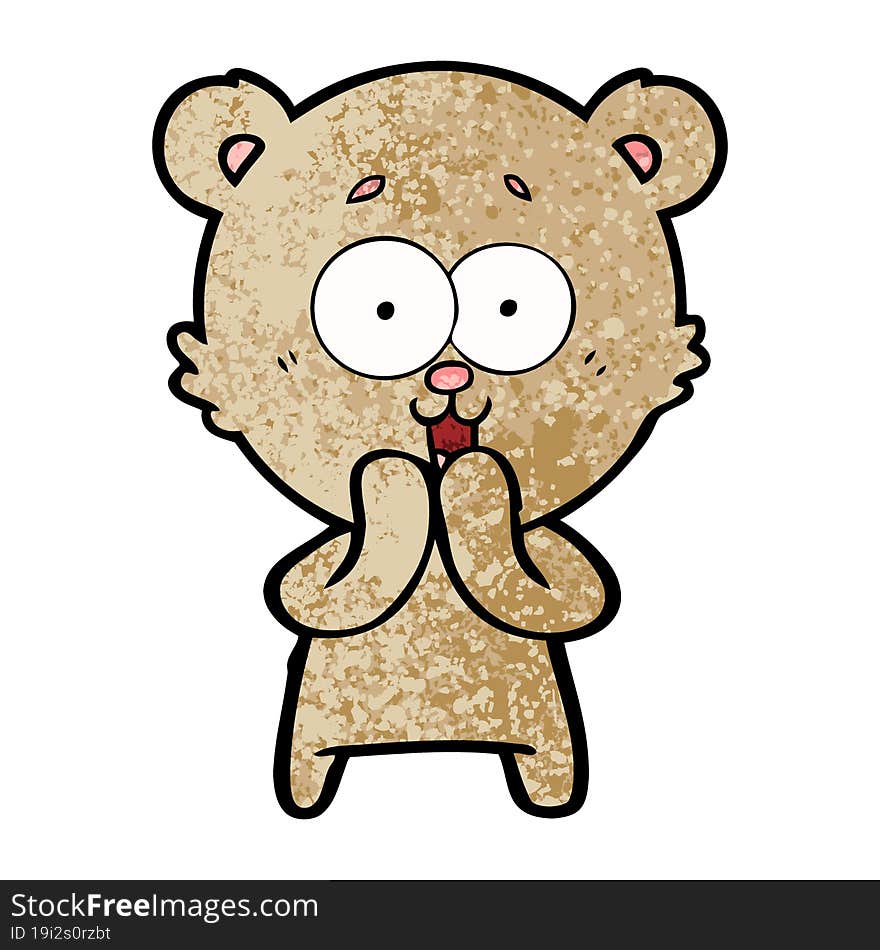 laughing teddy  bear cartoon. laughing teddy  bear cartoon