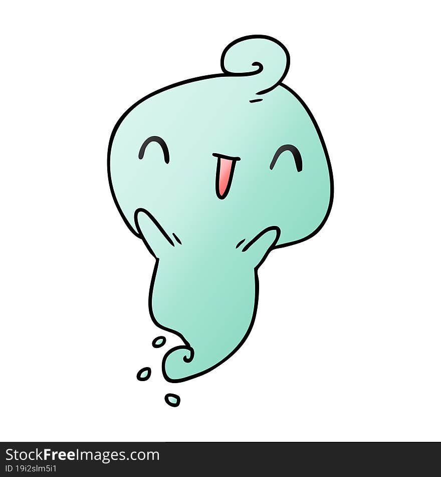 gradient cartoon kawaii cute dead ghost