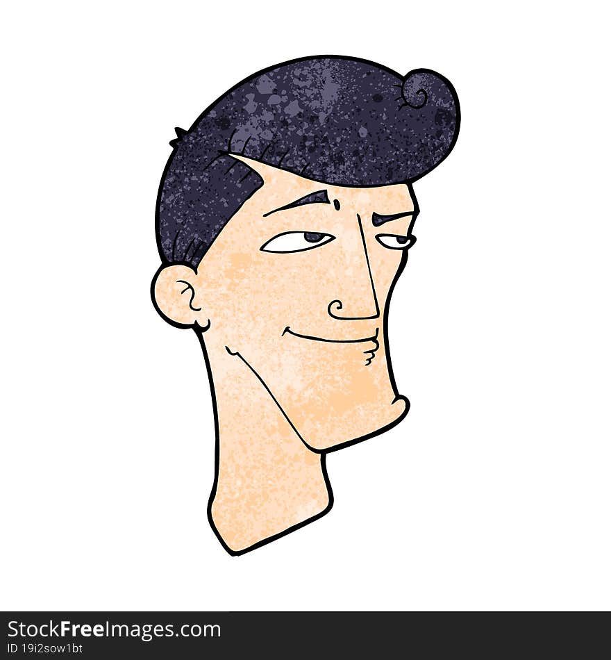 cartoon confident man