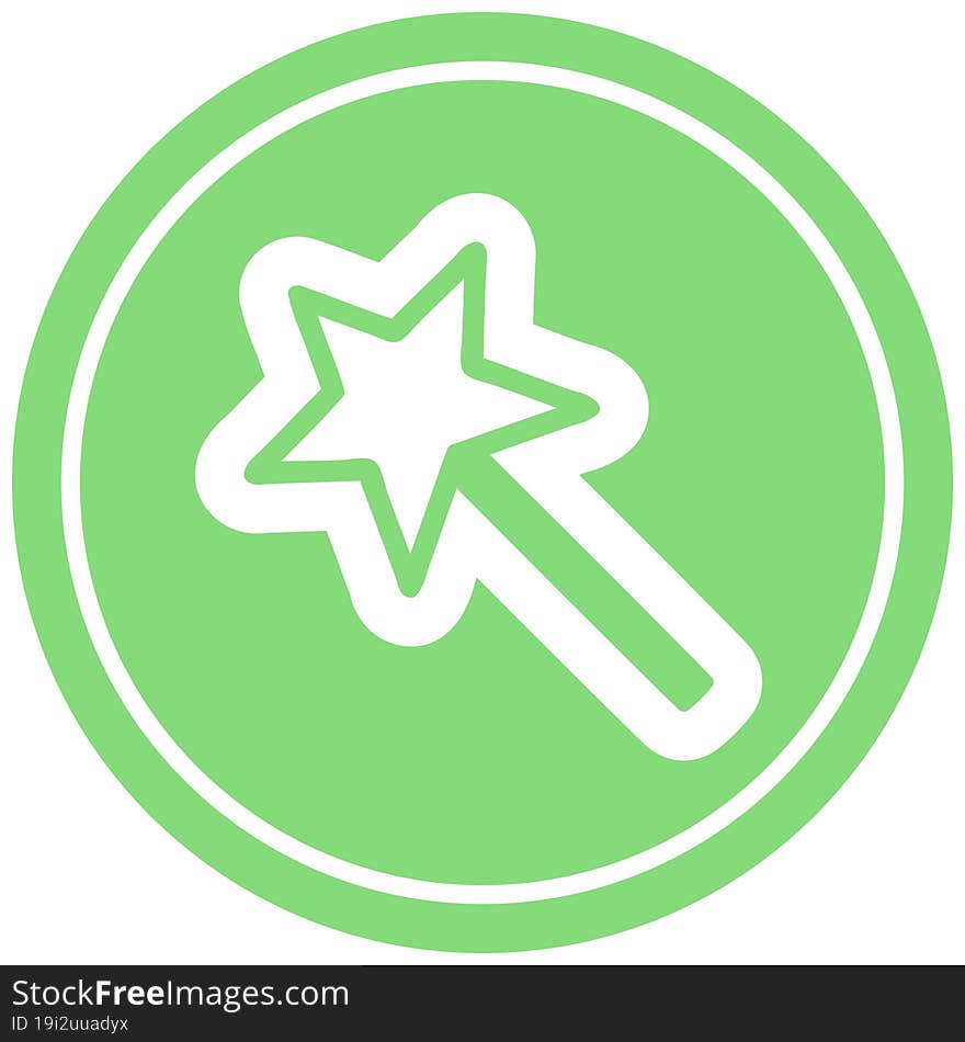 Magic Wand Circular Icon