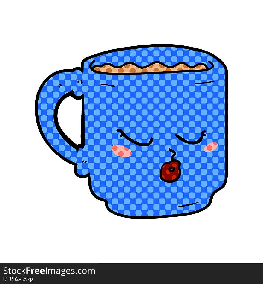 cartoon coffee mug. cartoon coffee mug