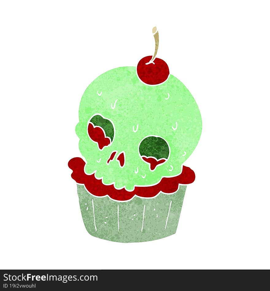 cartoon halloween cup cake