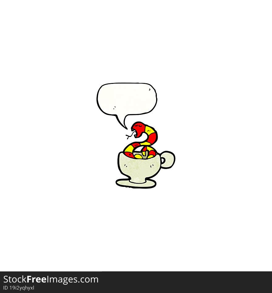 snake in teacup cartoon