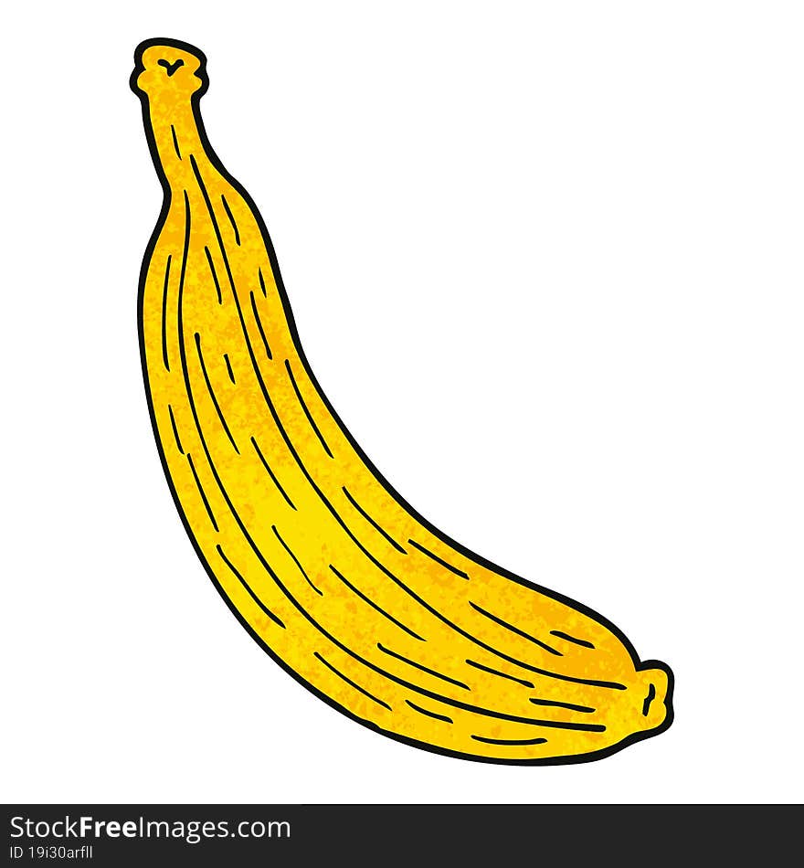 cartoon doodle yellow banana