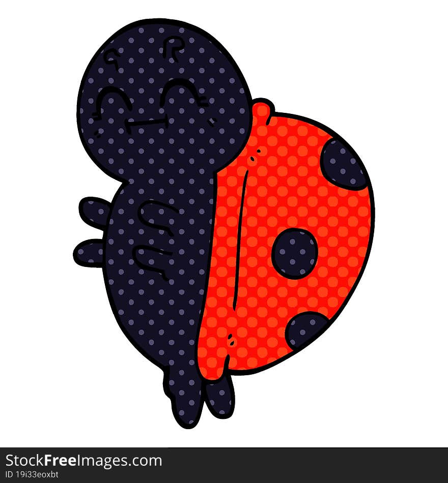 cute cartoon doodle ladybug