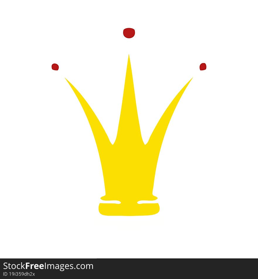 quirky hand drawn cartoon gold crown