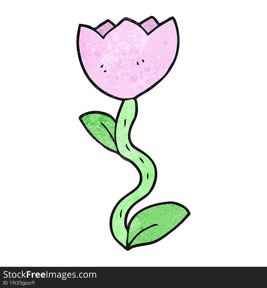 textured cartoon flower