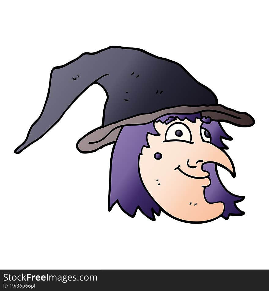 cartoon doodle happy witch