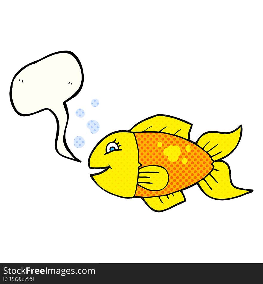 Comic Book Speech Bubble Cartoon Fish