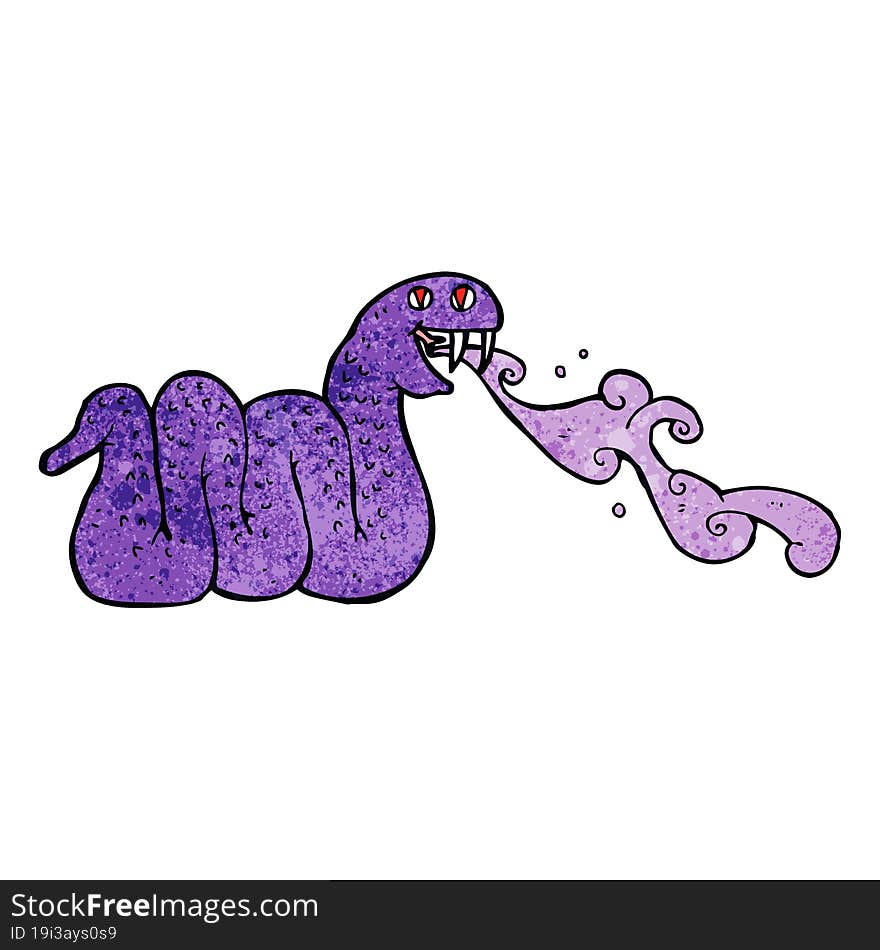 Cartoon Spitting Snake