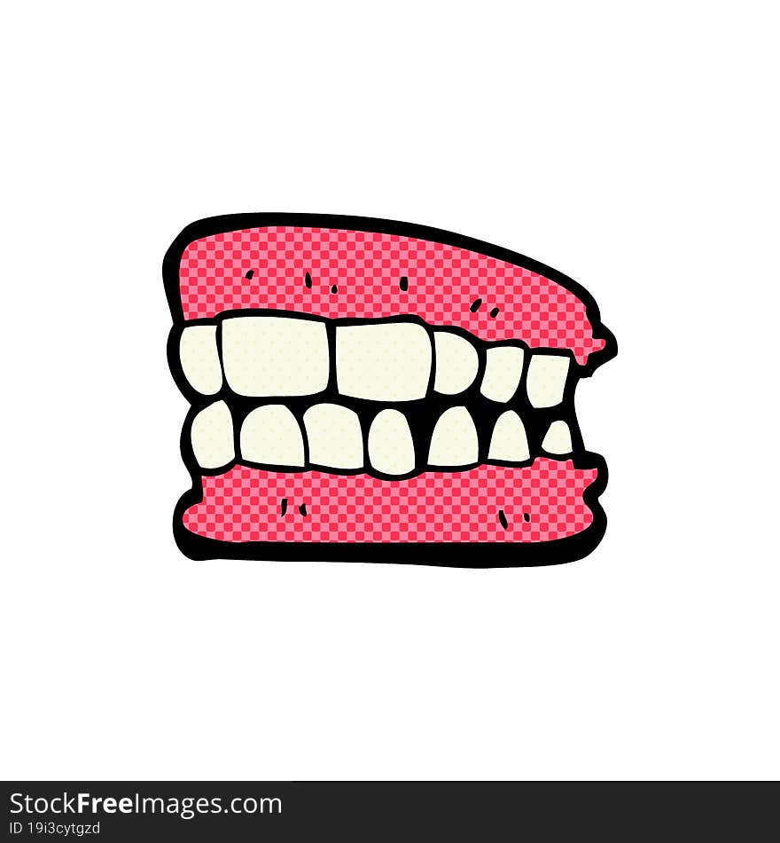 cartoon false teeth