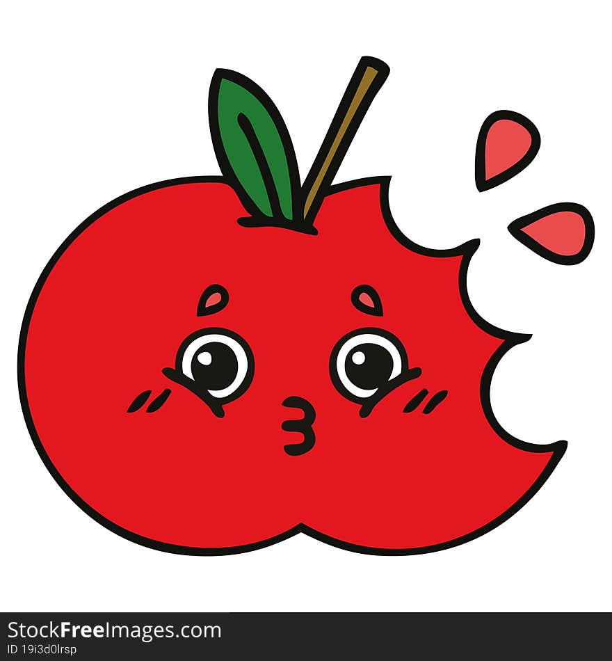 cute cartoon red apple