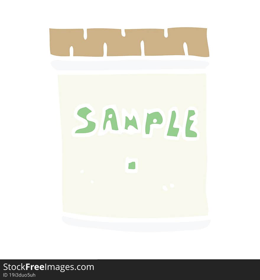 cartoon doodle medical sample jar