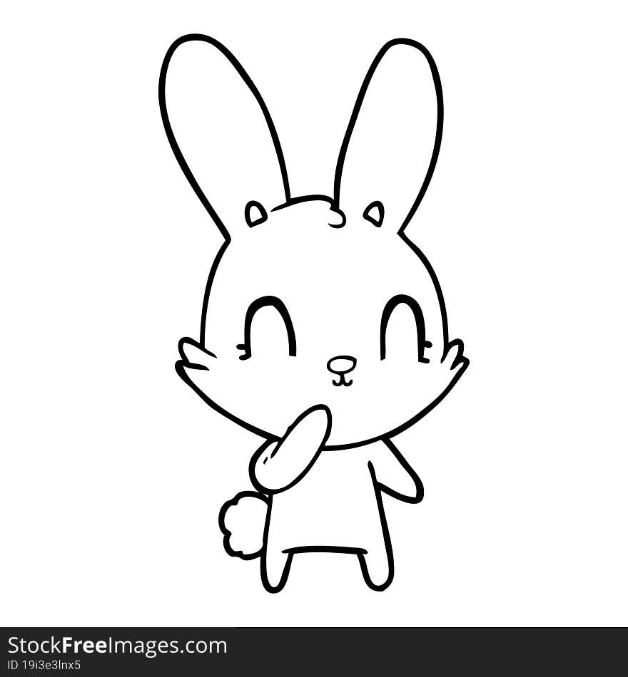 cute cartoon rabbit. cute cartoon rabbit