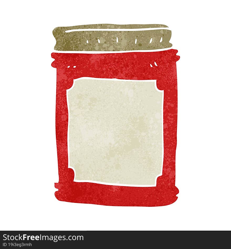 retro cartoon jam jar