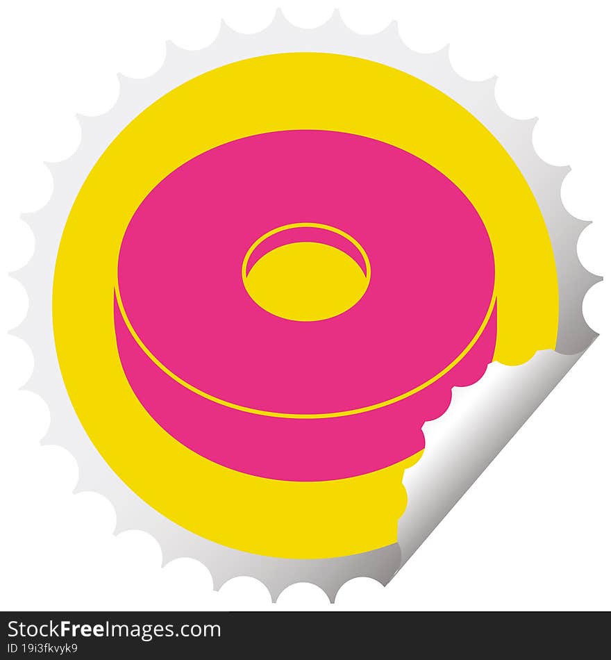 Donut Graphic Circular Peeling Sticker