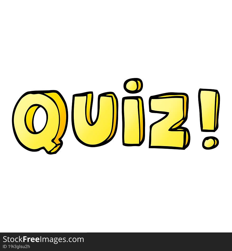 Cartoon Doodle Word Quiz