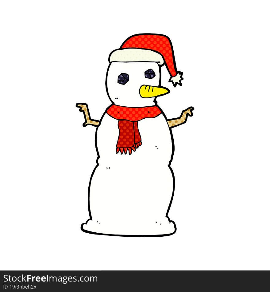 cartoon snowman