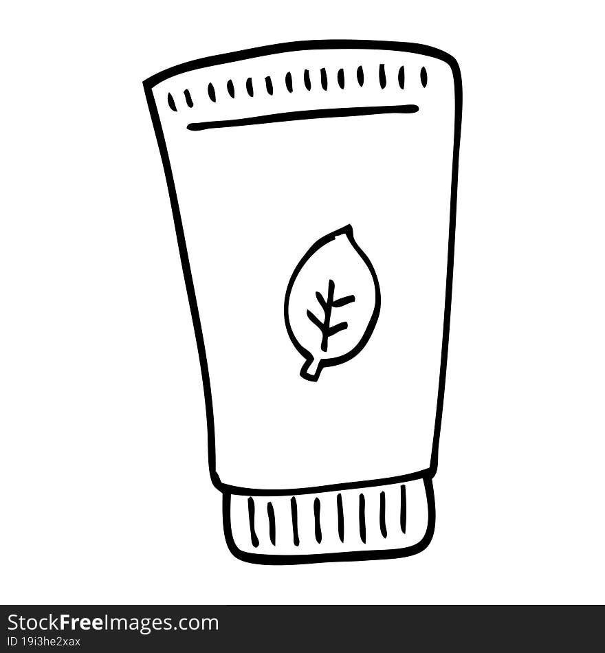 line drawing cartoon of moisturiser