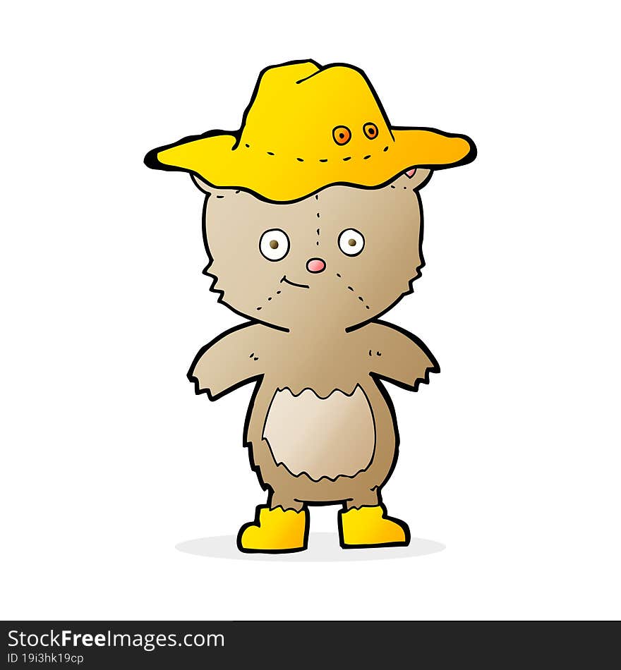 cartoon bear in hat