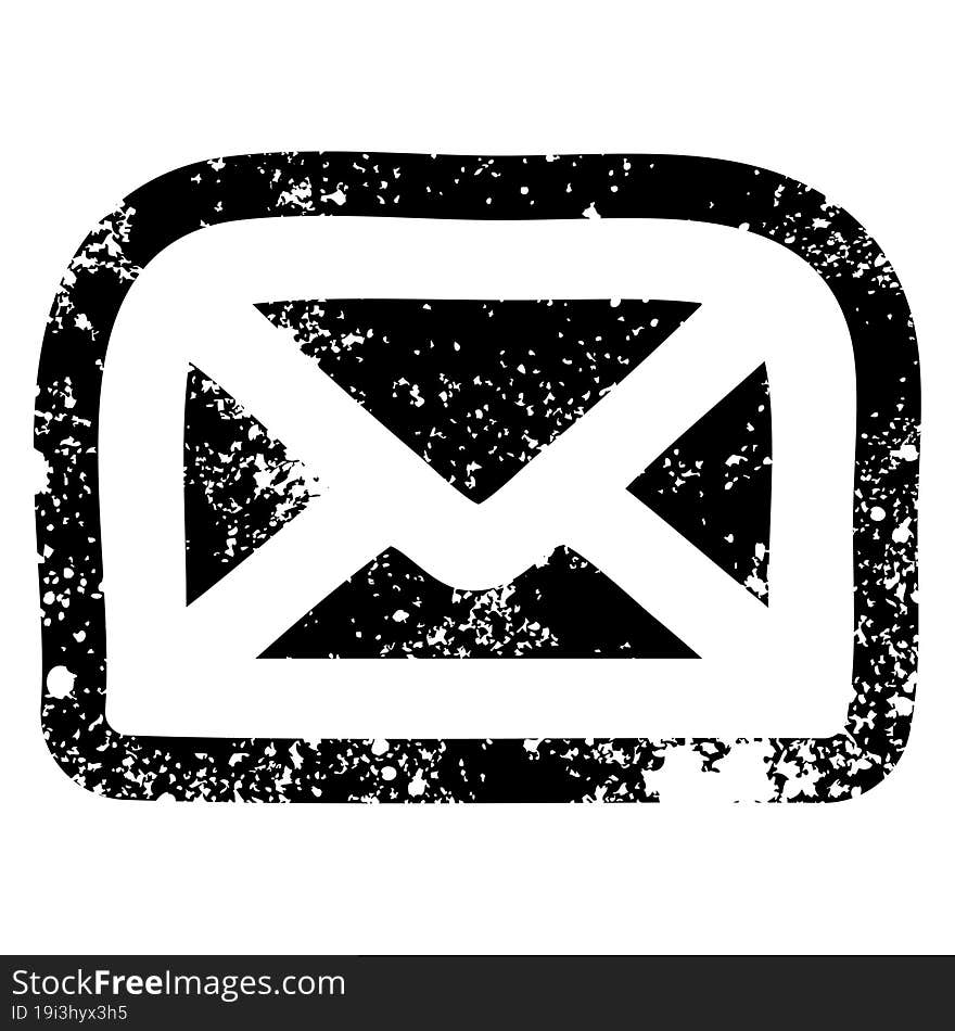 envelope letter distressed icon symbol