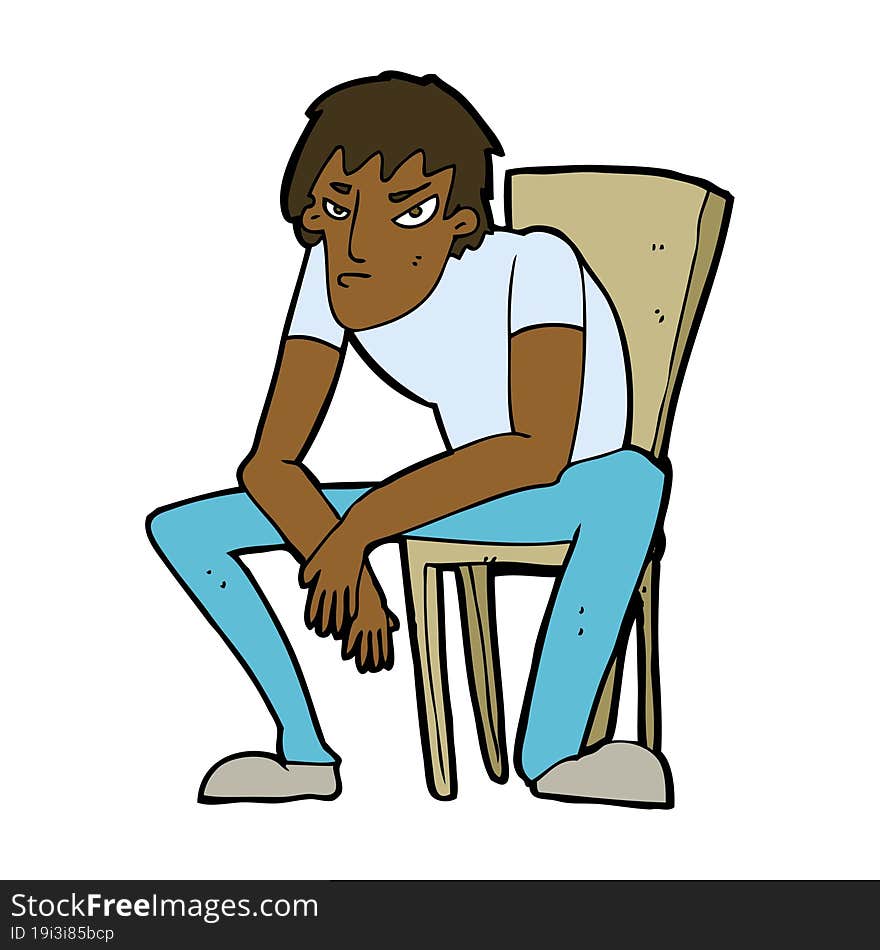 Cartoon Dejected Man