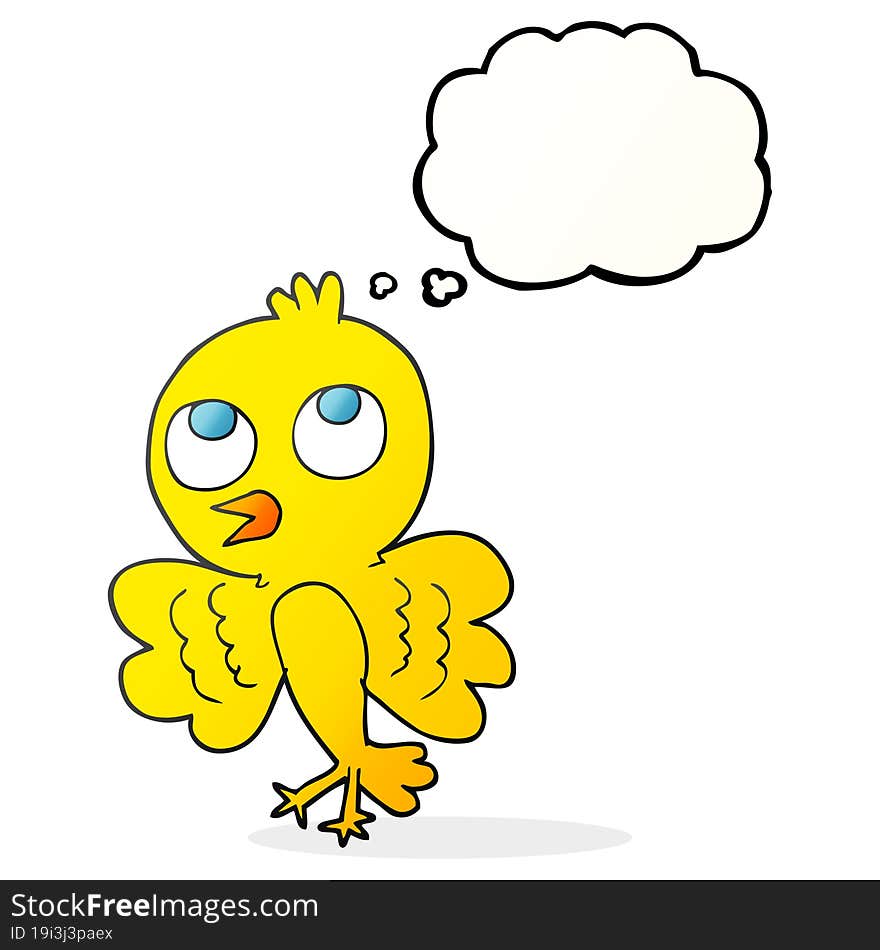 Thought Bubble Cartoon Bird