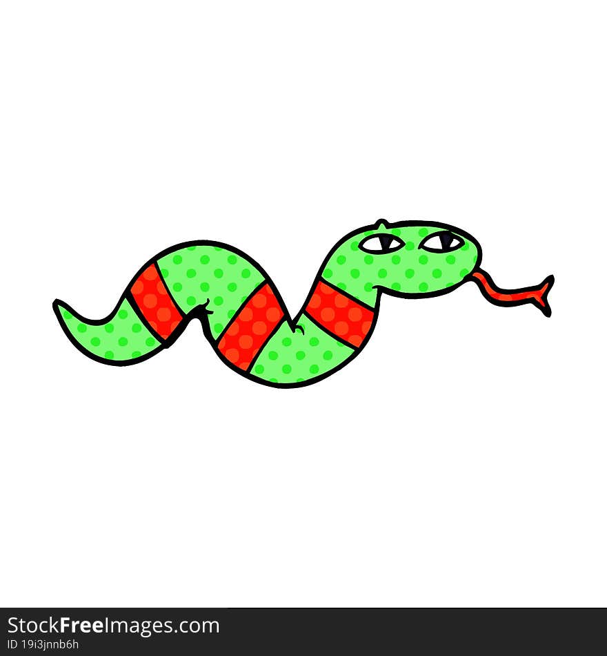 Cartoon Doodle Snake