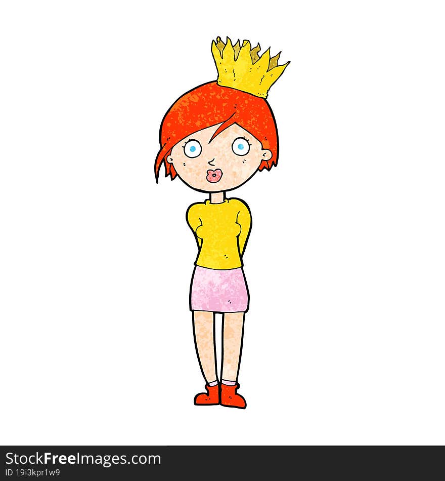 Cartoon Person Wearing Crown