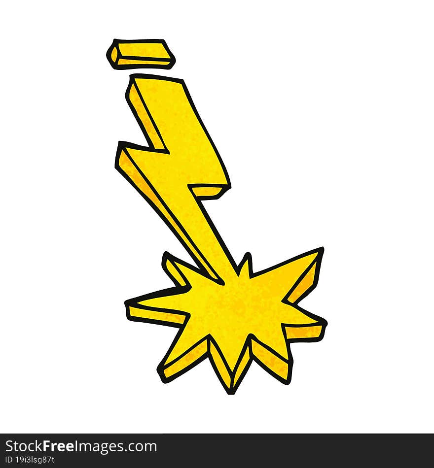 cartoon doodle thunder bolt