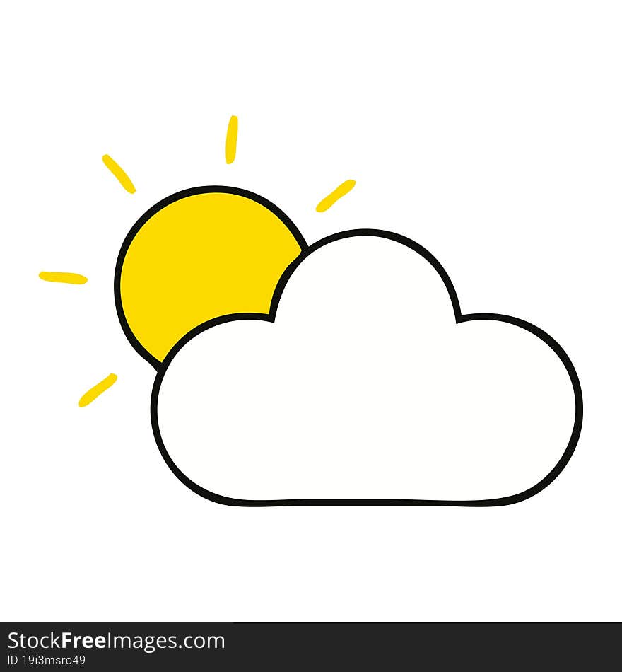 Cute Cartoon Sunshine And Cloud