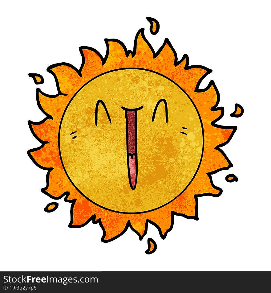 happy cartoon sun. happy cartoon sun