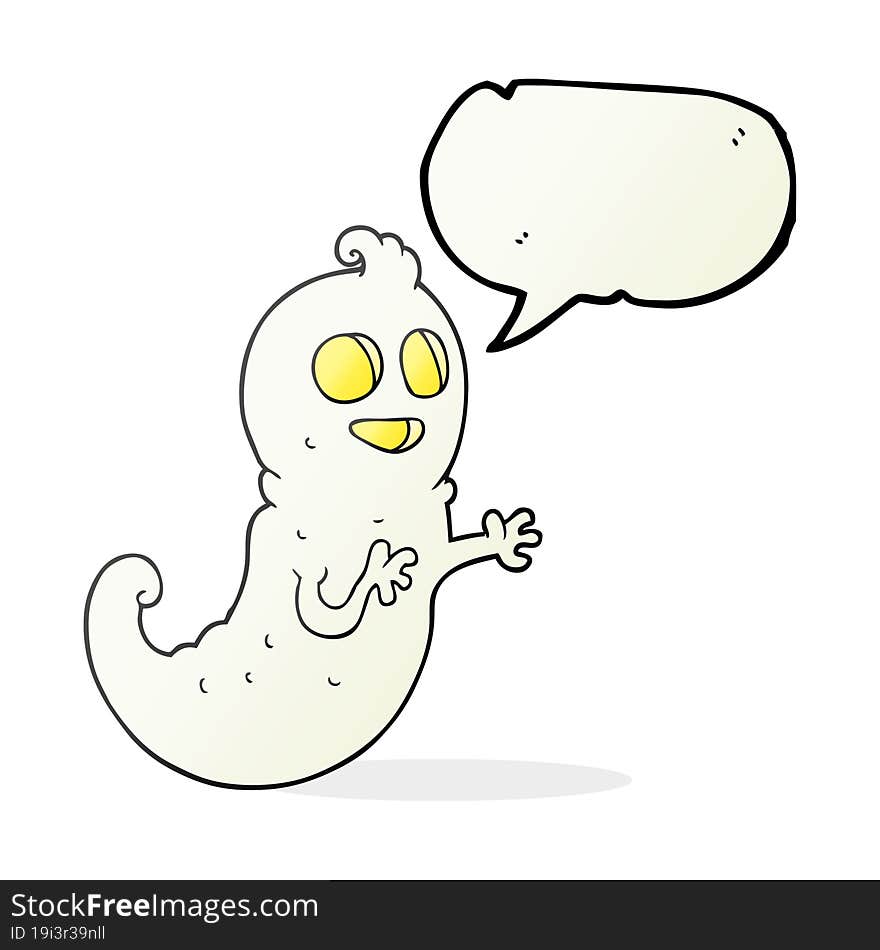 speech bubble cartoon ghost