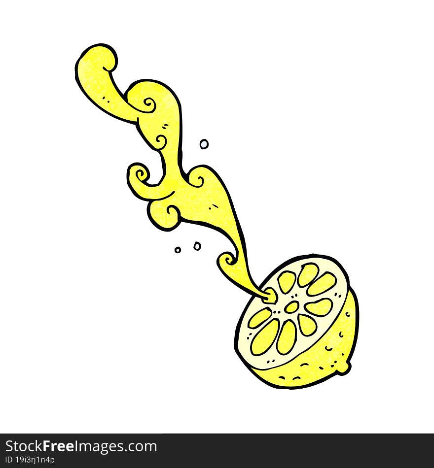 cartoon squirting lemon