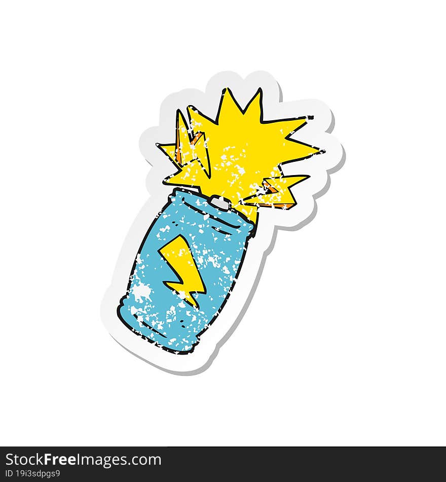 retro distressed sticker of a cartoon battery sparking