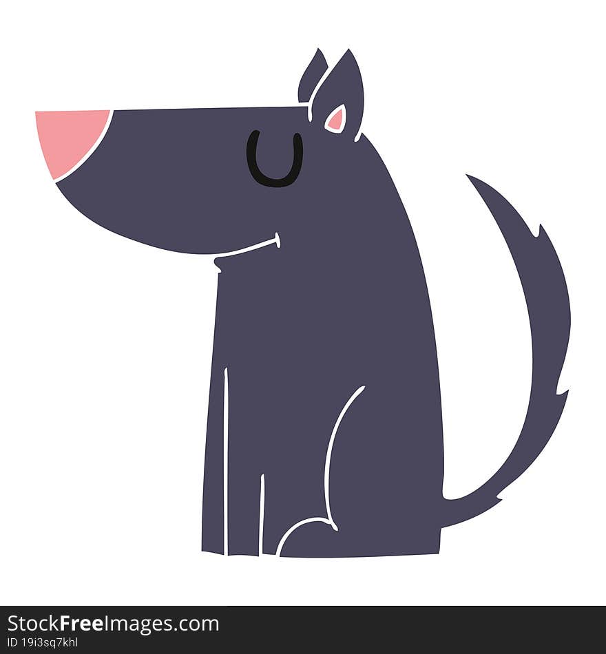 hand drawn quirky cartoon dog. hand drawn quirky cartoon dog