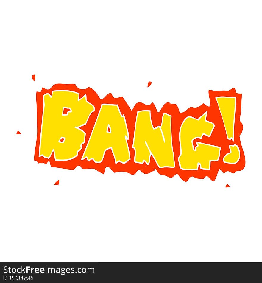 flat color illustration of a cartoon bang symbol