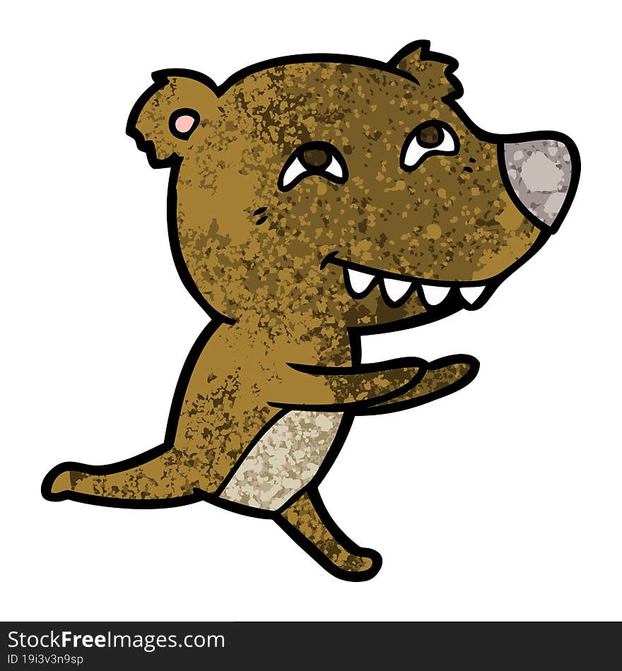 cartoon bear running. cartoon bear running