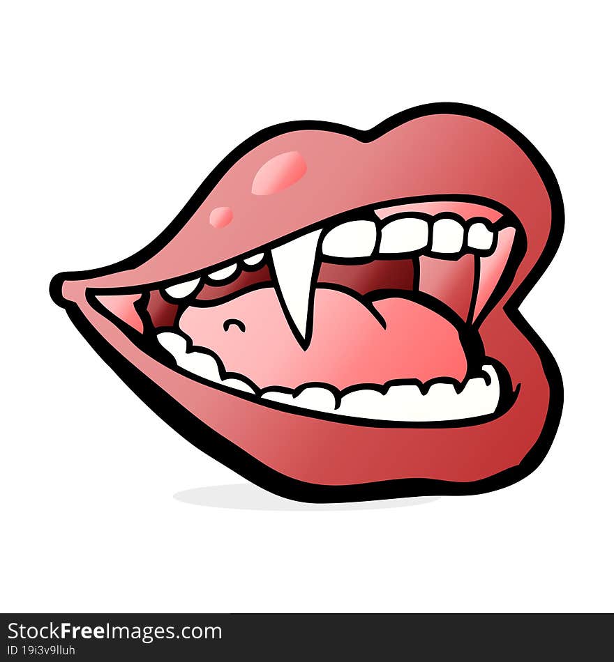 cartoon vampire mouth