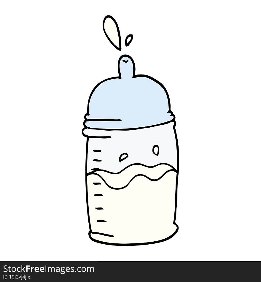 Cartoon Doodle Baby Bottle