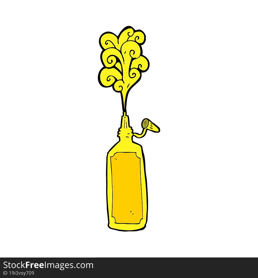 cartoon mustard bottle