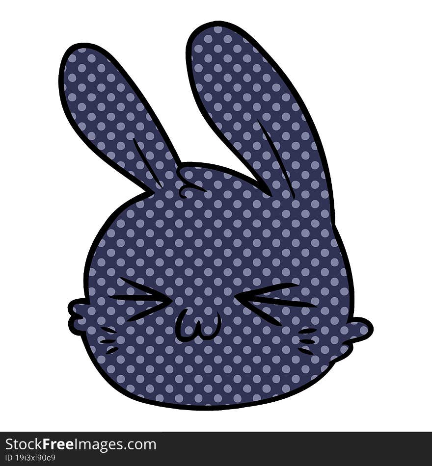 cartoon rabbit face. cartoon rabbit face